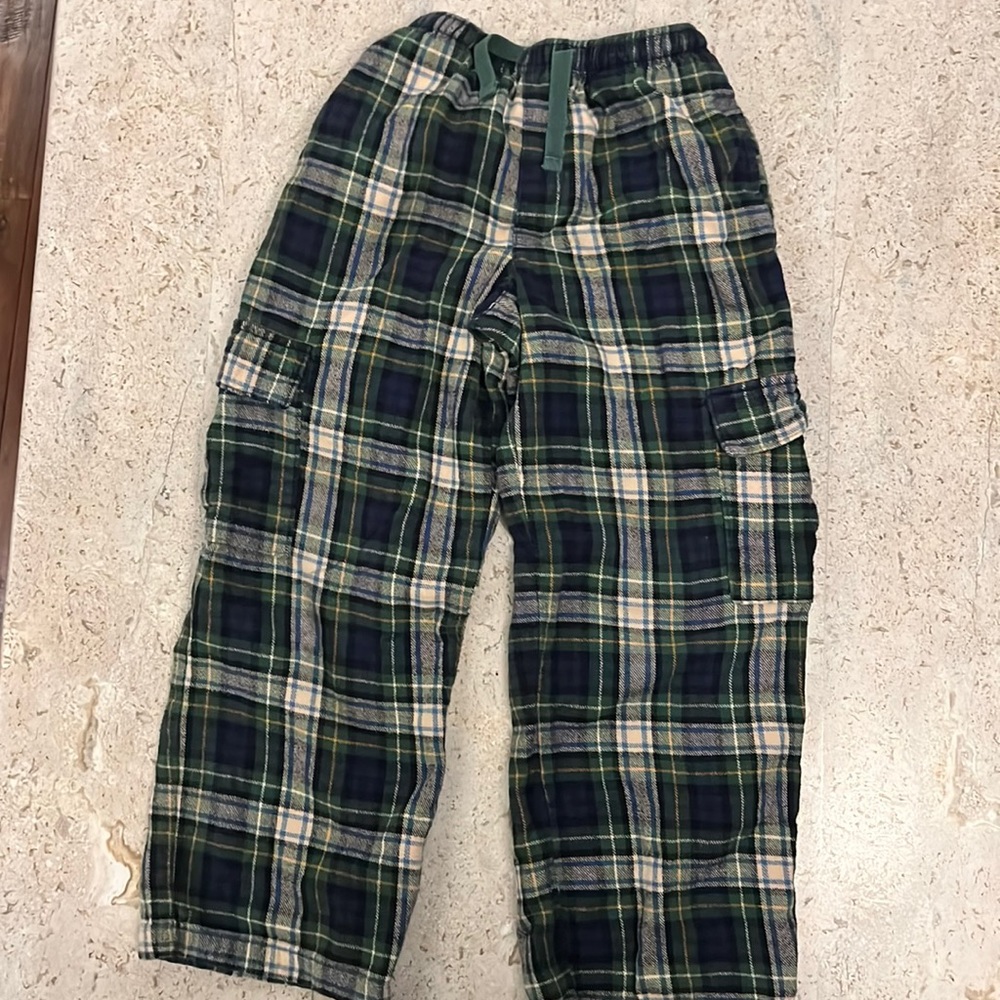 Boys LL Bean Green Blue Cargo Pant 8 LAST CHANCE